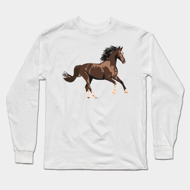 Running Horse Long Sleeve T-Shirt by NorseTech